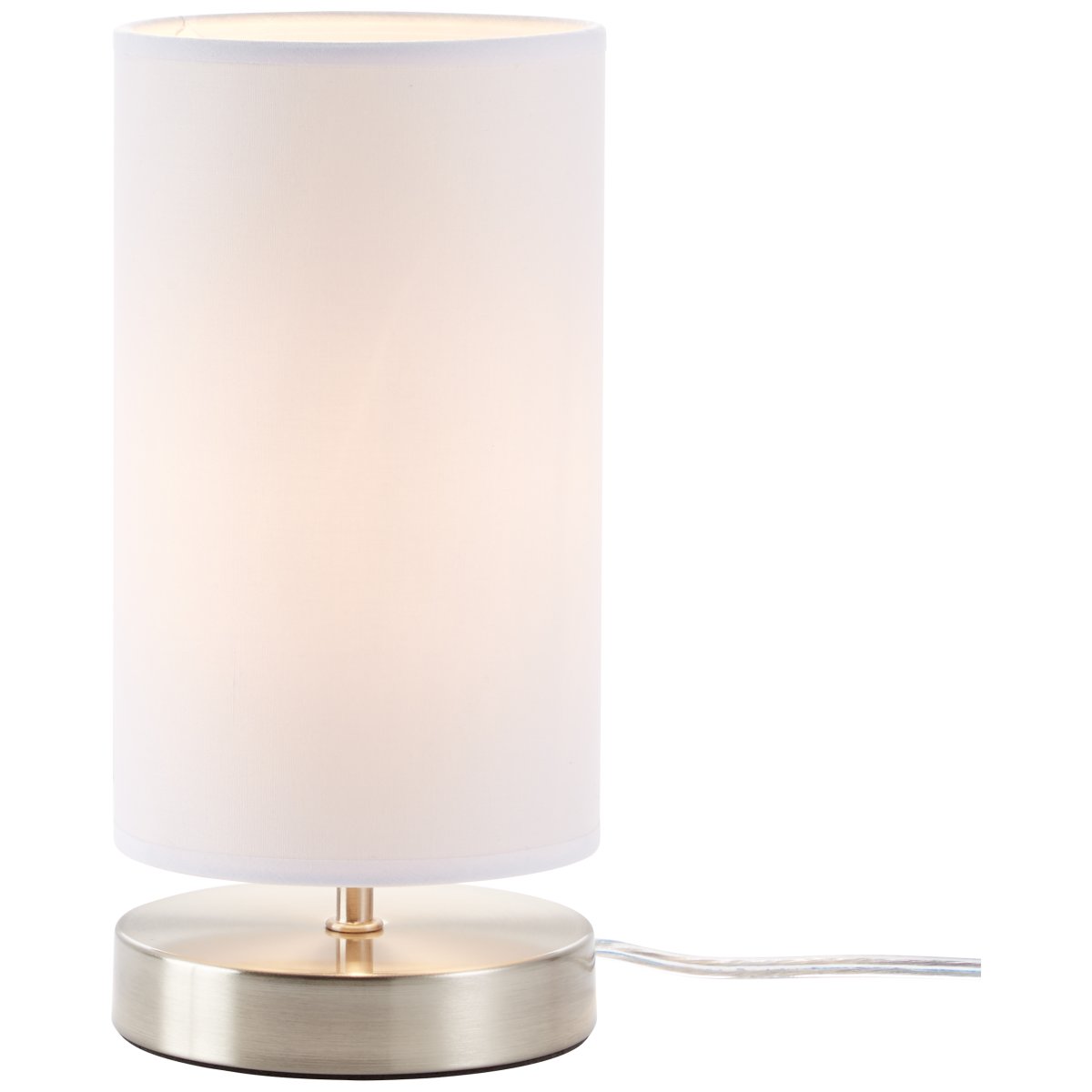 Clarie 25cm Chrome lampe de table De Brilliant - La lampe est dotée d'un interrupteur à courant moyen pratique et d'une longueur de câble de 1,5 m.