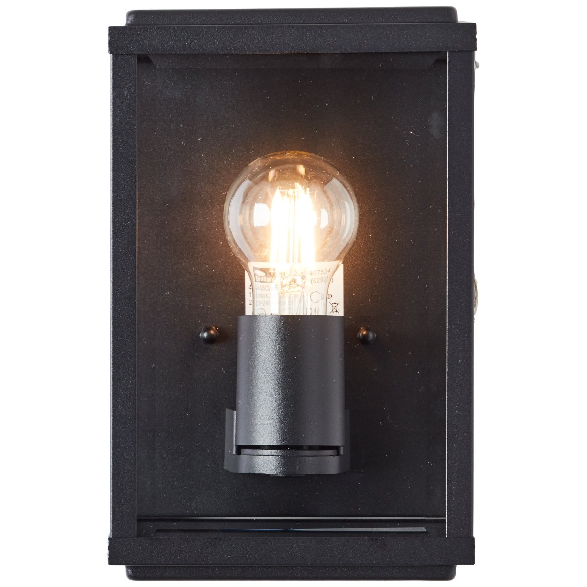 Gaia Noir lampe d’extérieur De Brilliant - L'applique murale d'extérieur Gaia est idéale pour un éclairage fonctionnel et atmosphérique de votre porte d'entrée ou de votre façade.