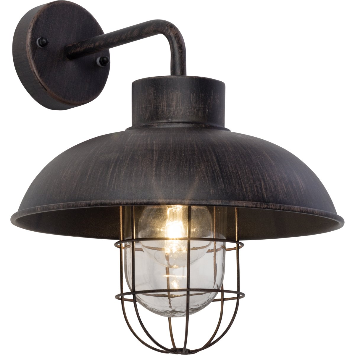 Portland Rouiller lampe d’extérieur De Brilliant - L'applique murale Portland est parfaite pour éclairer l'entrée ou la porte-fenêtre et crée de la sécurité dans l'obscurité.