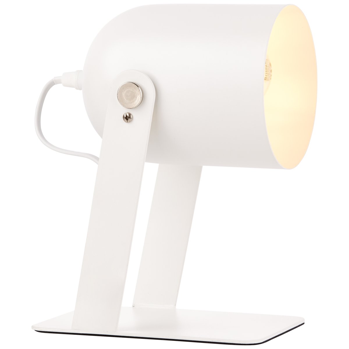 Yan 24cm Blanc lampe de table De Brilliant - Table de chevet ou comme &eacute;clairage d'accentuation dans le salon.