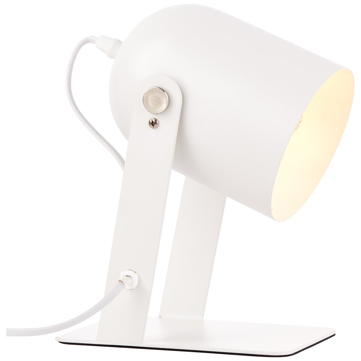 Yan 24cm Blanc lampe de table De Brilliant - Table de chevet ou comme &eacute;clairage d'accentuation dans le salon.