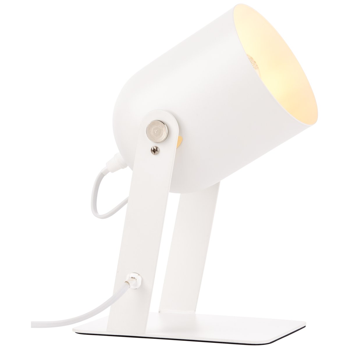 Yan 24cm Blanc lampe de table De Brilliant - Table de chevet ou comme &eacute;clairage d'accentuation dans le salon.
