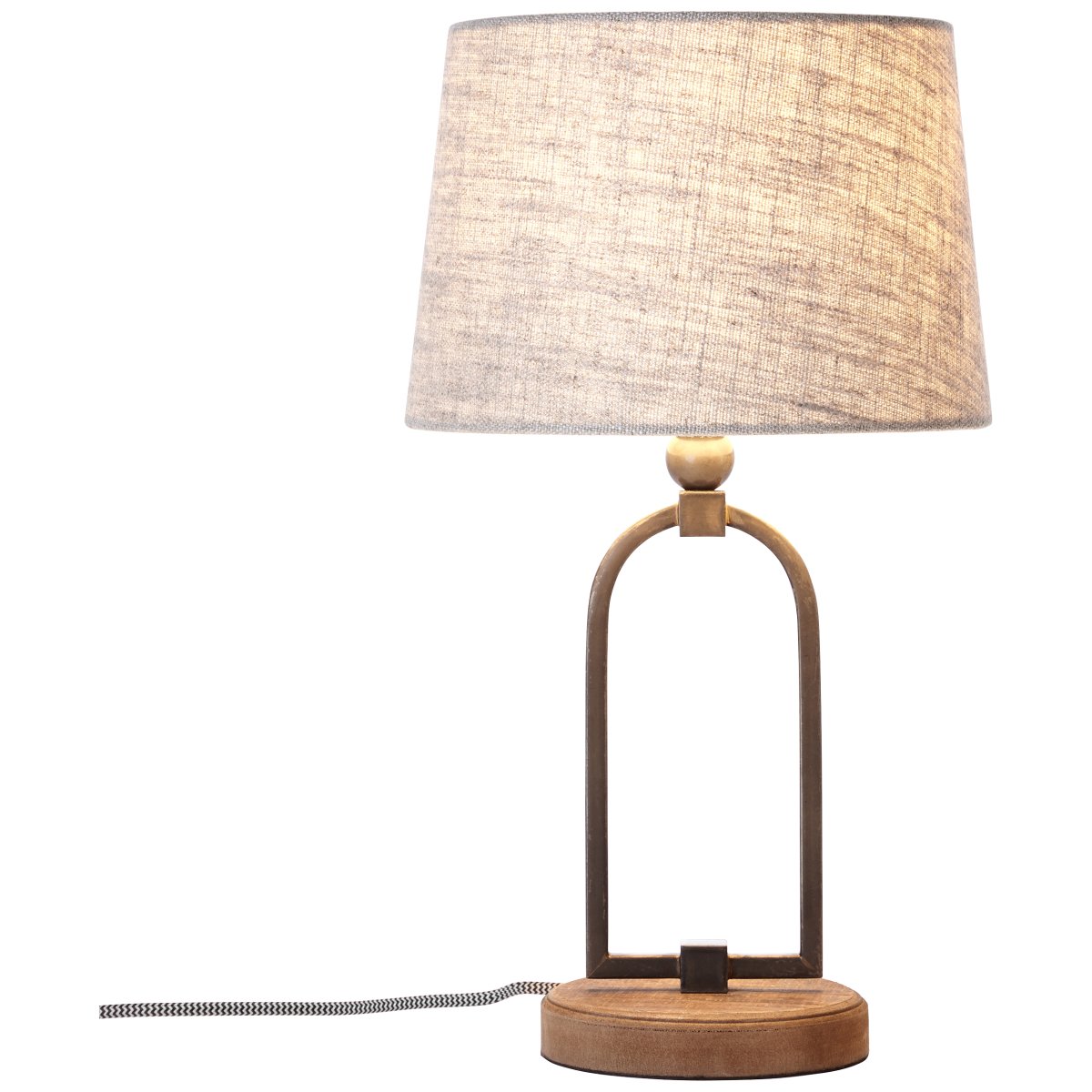 Sora 44cm Beige lampe de table De Brilliant - Pour une utilisation pratique, la lampe est équipée d'un interrupteur à cordon et le câble de connexion mesure environ 2,4 mètres de long.
