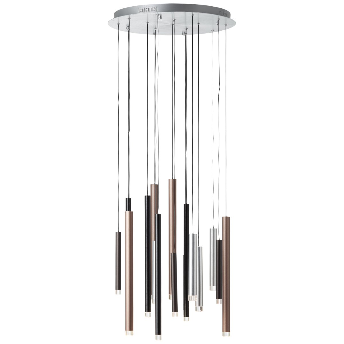 Cembalo Ø55 Aluminium suspension De Brilliant - La suspension est réglable en trois niveaux à l'aide d'un interrupteur mural standard, et le câble est réglable en longueur pour s'adapter parfaitement aux tables à manger ou aux portes.