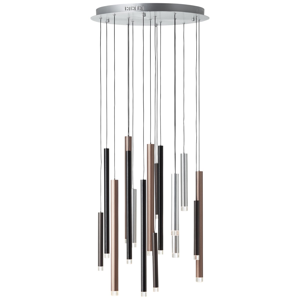 Cembalo Ø55 Aluminium suspension De Brilliant - La suspension est réglable en trois niveaux à l'aide d'un interrupteur mural standard, et le câble est réglable en longueur pour s'adapter parfaitement aux tables à manger ou aux portes.