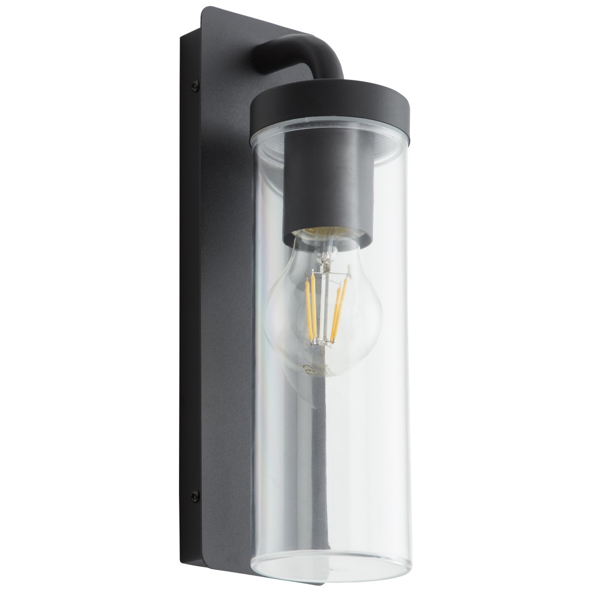 Aosta Noir mat lampe d’extérieur De Brilliant - L'applique murale d'ext&eacute;rieur Aosta offre un &eacute;clairage &agrave; la fois pratique et atmosph&eacute;rique et est parfaite pour &eacute;clairer la porte d'entr&eacute;e pendant les saisons les plus sombres.
