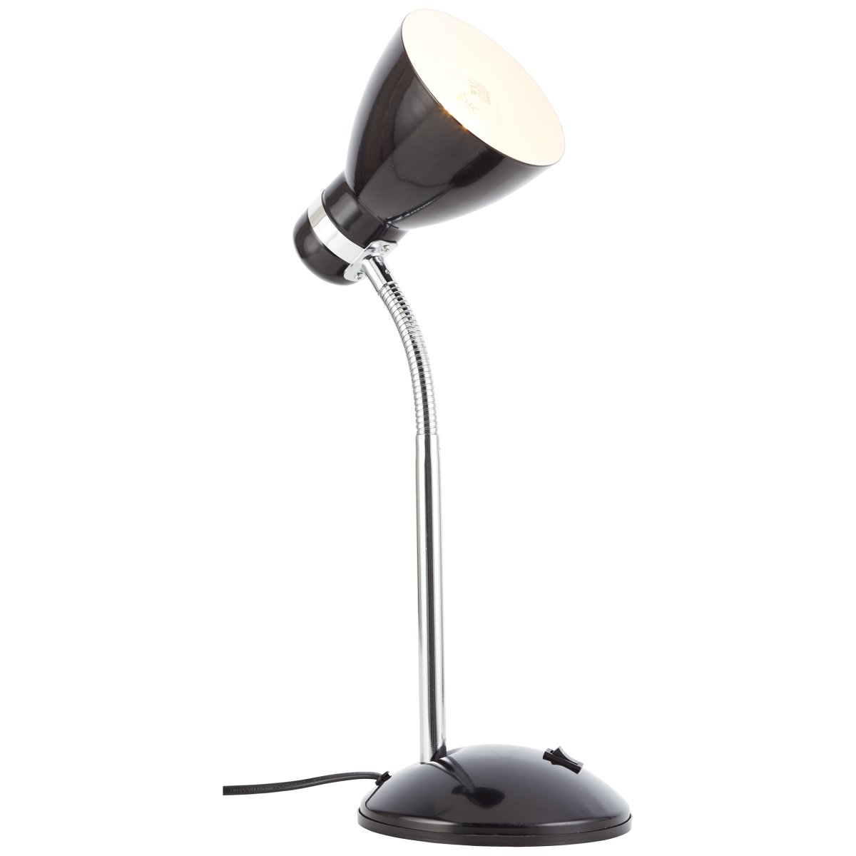 Allison 34cm Noir lampe de bureau De Brilliant - La lampe est dotée d'un interrupteur à bascule intégré qui permet de l'allumer et de l'éteindre facilement.