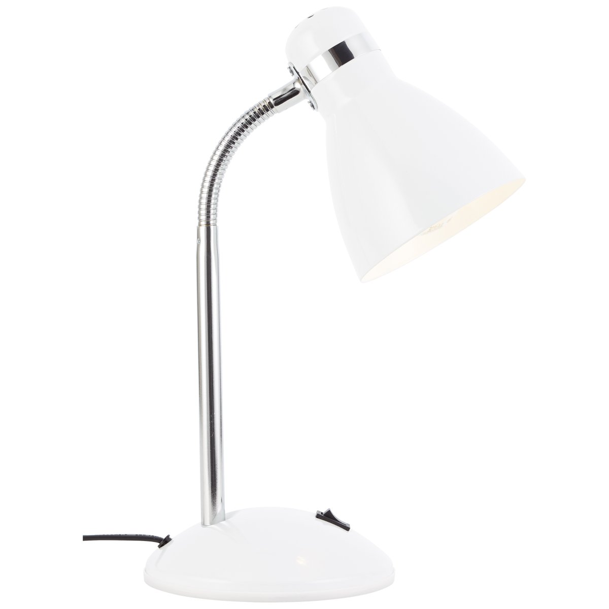 Allison 34cm Blanc lampe de bureau De Brilliant - La lampe est dot&eacute;e d'un interrupteur &agrave; bascule int&eacute;gr&eacute; qui permet de l'allumer et de l'&eacute;teindre facilement.