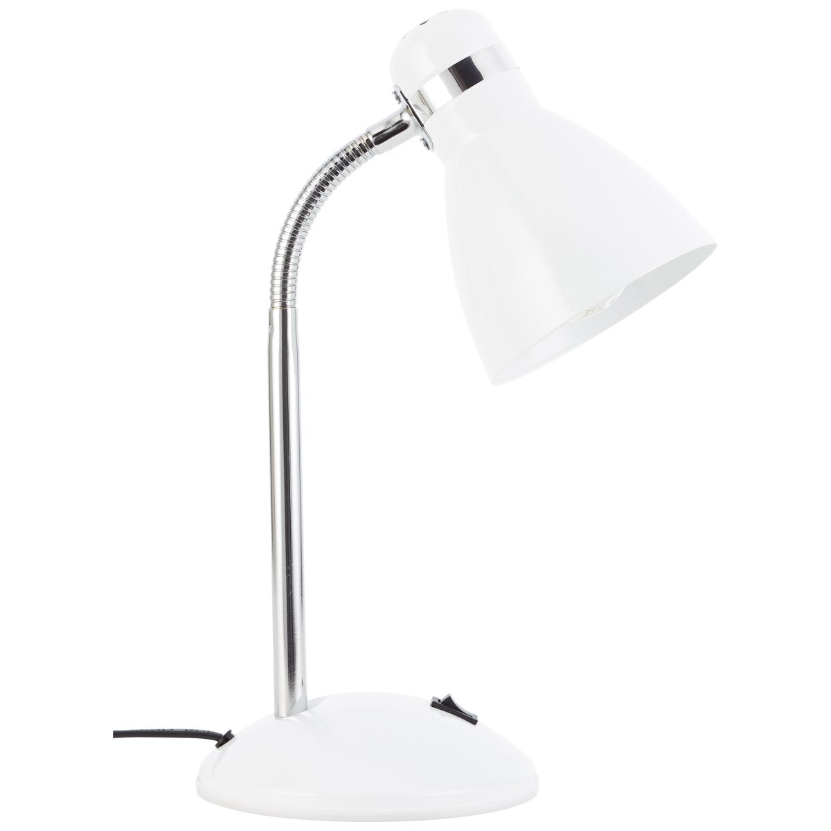 Allison 34cm Blanc lampe de bureau De Brilliant - La lampe est dot&eacute;e d'un interrupteur &agrave; bascule int&eacute;gr&eacute; qui permet de l'allumer et de l'&eacute;teindre facilement.