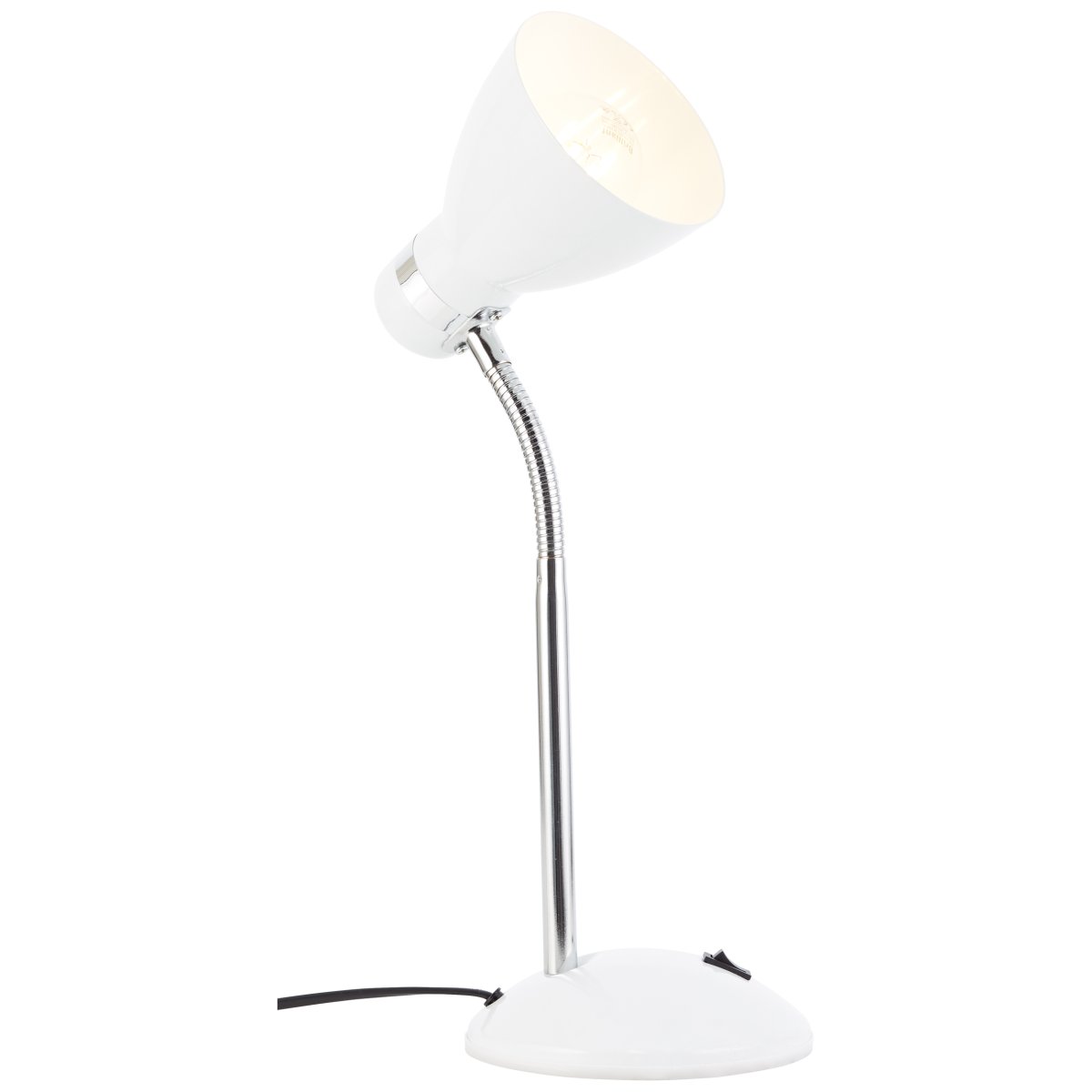 Allison 34cm Blanc lampe de bureau De Brilliant - La lampe est dot&eacute;e d'un interrupteur &agrave; bascule int&eacute;gr&eacute; qui permet de l'allumer et de l'&eacute;teindre facilement.