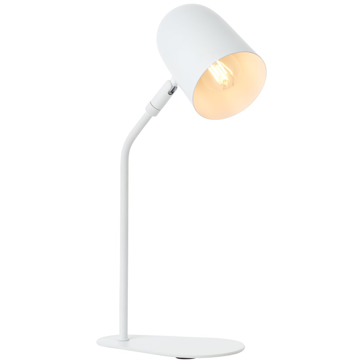 Tong 38cm Blanc mat lampe de bureau De Brilliant - La lampe de table Tong fournit une lumi&egrave;re agr&eacute;able pour travailler, lire ou comme &eacute;clairage d&eacute;coratif dans n'importe quelle pi&egrave;ce.