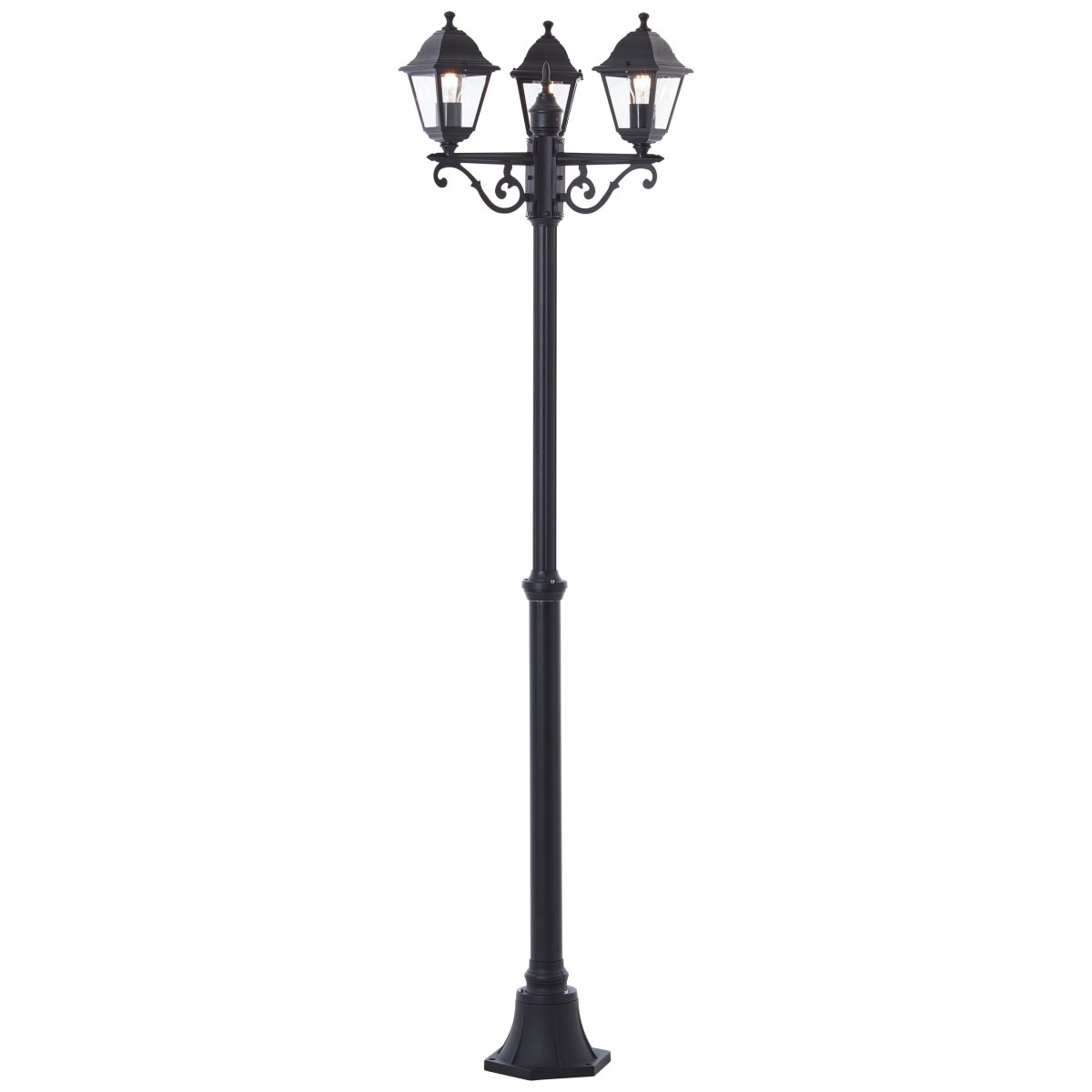 Nissie 188cm Noir lampadaire De Brilliant - Avec un indice de protection IP44, il est prot&eacute;g&eacute; contre la pluie et id&eacute;al pour une utilisation en ext&eacute;rieur.