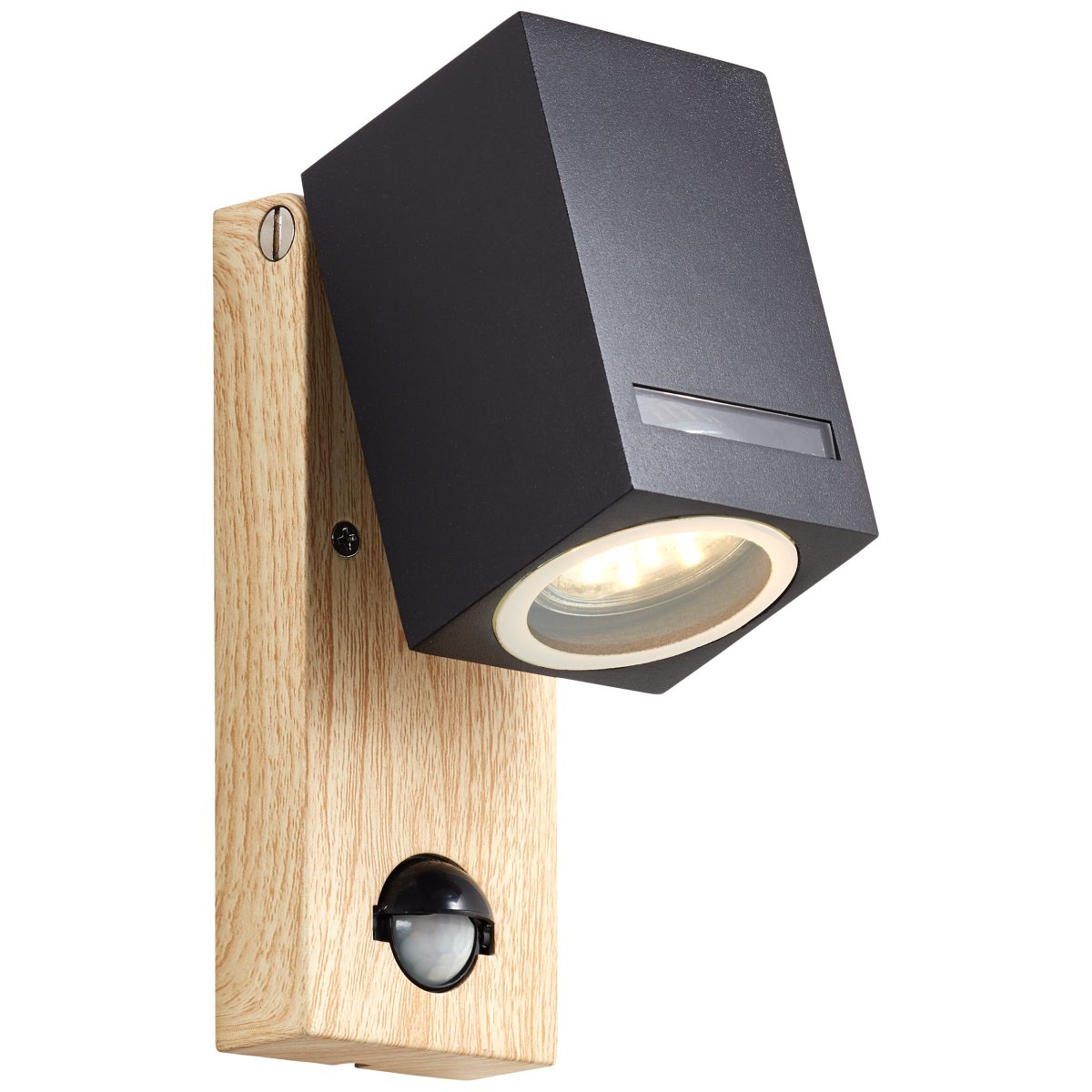 Galeni Nature lampe d’extérieur De Brilliant - Il est doté d'un projecteur réglable et d'un capteur de mouvement intégré qui peut être réglé en sensibilité, en lumière et en temps, ce qui le rend à la fois fonctionnel et pratique.