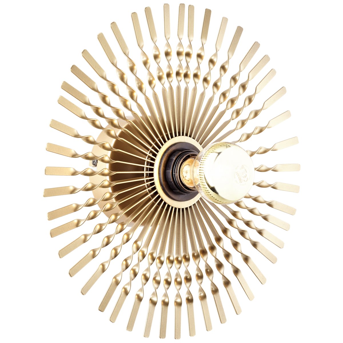 Mendoza Ø33 Or applique murale De Brilliant - L'applique murale exclusive Mendoza est un véritable élément de design en forme de soleil qui ajoutera une touche élégante et glamour à votre intérieur.