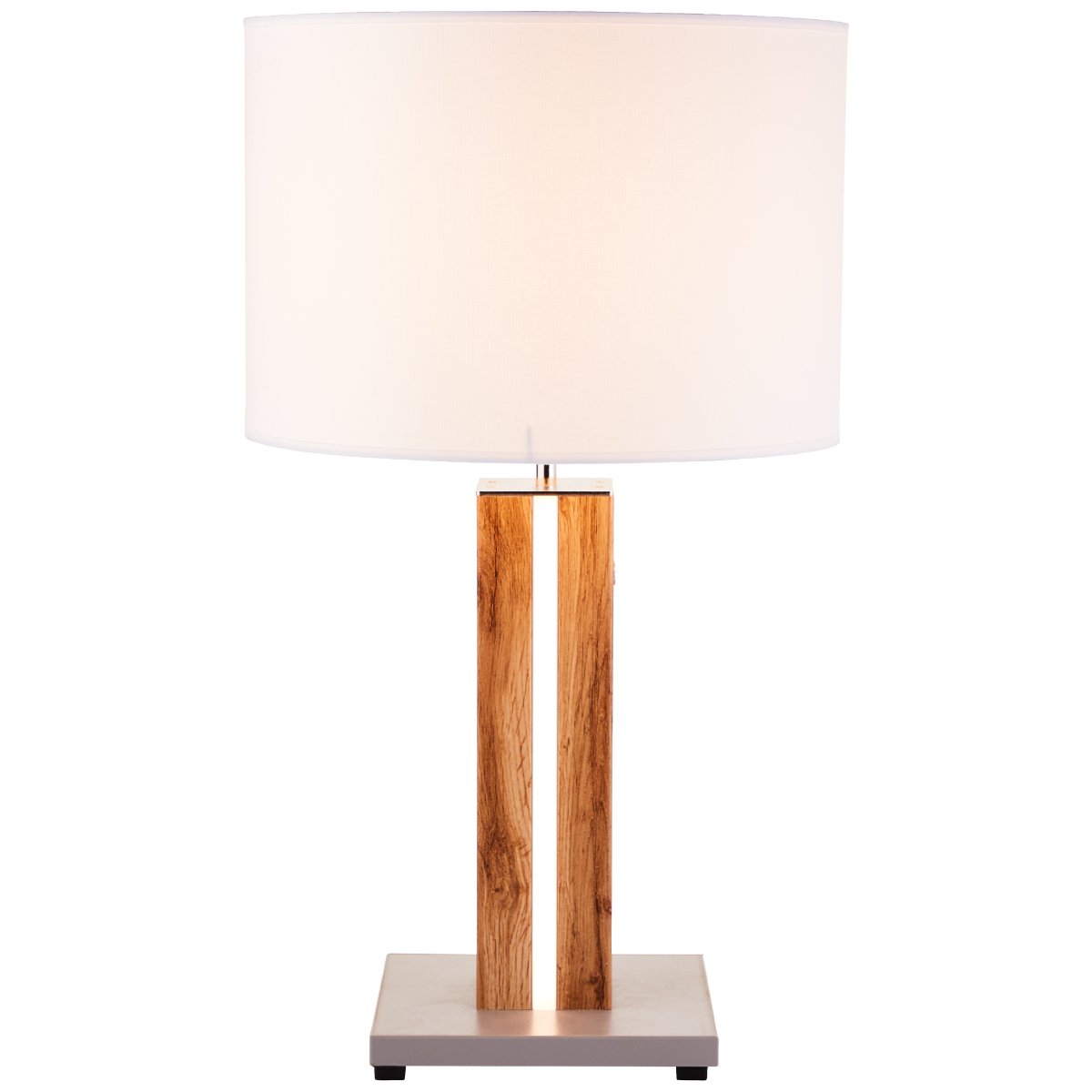 Magnus 55cm Bois clair lampe de table De Brilliant - La lampe de table Magnus allie fonctionnalit&eacute; et style avec son pied en bois, dot&eacute; d'un &eacute;clairage LED int&eacute;gr&eacute; &agrave; intensit&eacute; variable avec une lumi&egrave;re blanche chaude.
