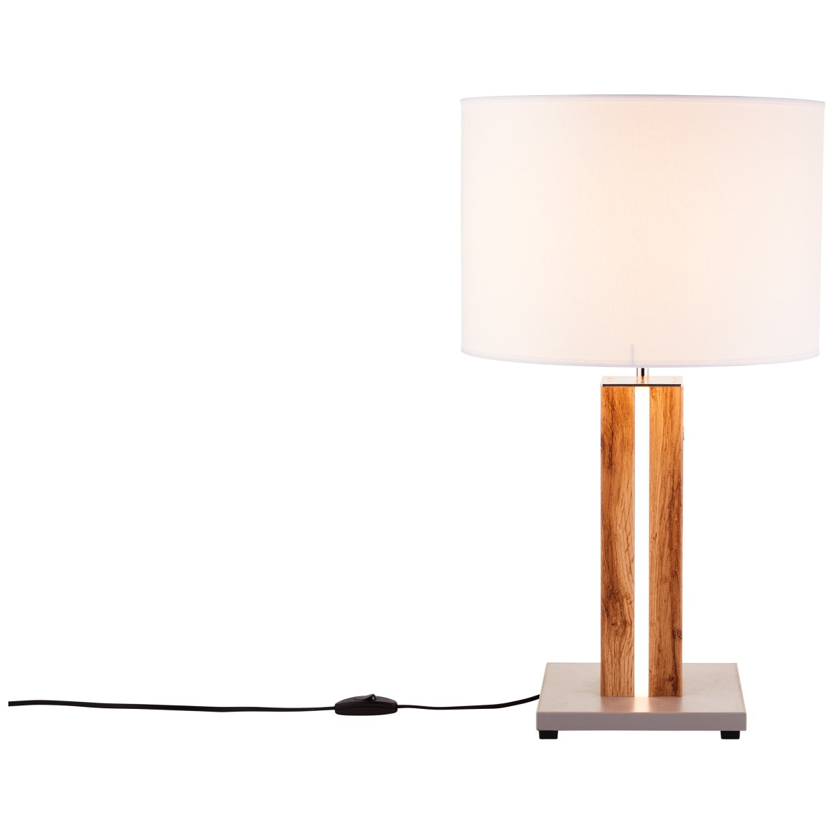 Magnus 55cm Bois clair lampe de table De Brilliant - La lampe de table Magnus allie fonctionnalit&eacute; et style avec son pied en bois, dot&eacute; d'un &eacute;clairage LED int&eacute;gr&eacute; &agrave; intensit&eacute; variable avec une lumi&egrave;re blanche chaude.
