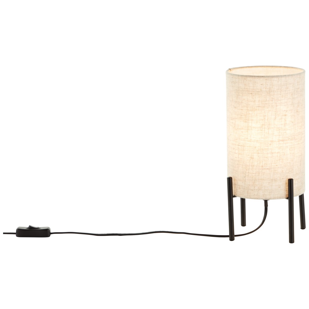 Fairhill 30cm Beige lampe de table De Brilliant - Son tissu textile de haute qualité offre une lumière chaude et agréable, tandis que le design classique transmet une sensation d'harmonie et de confort.