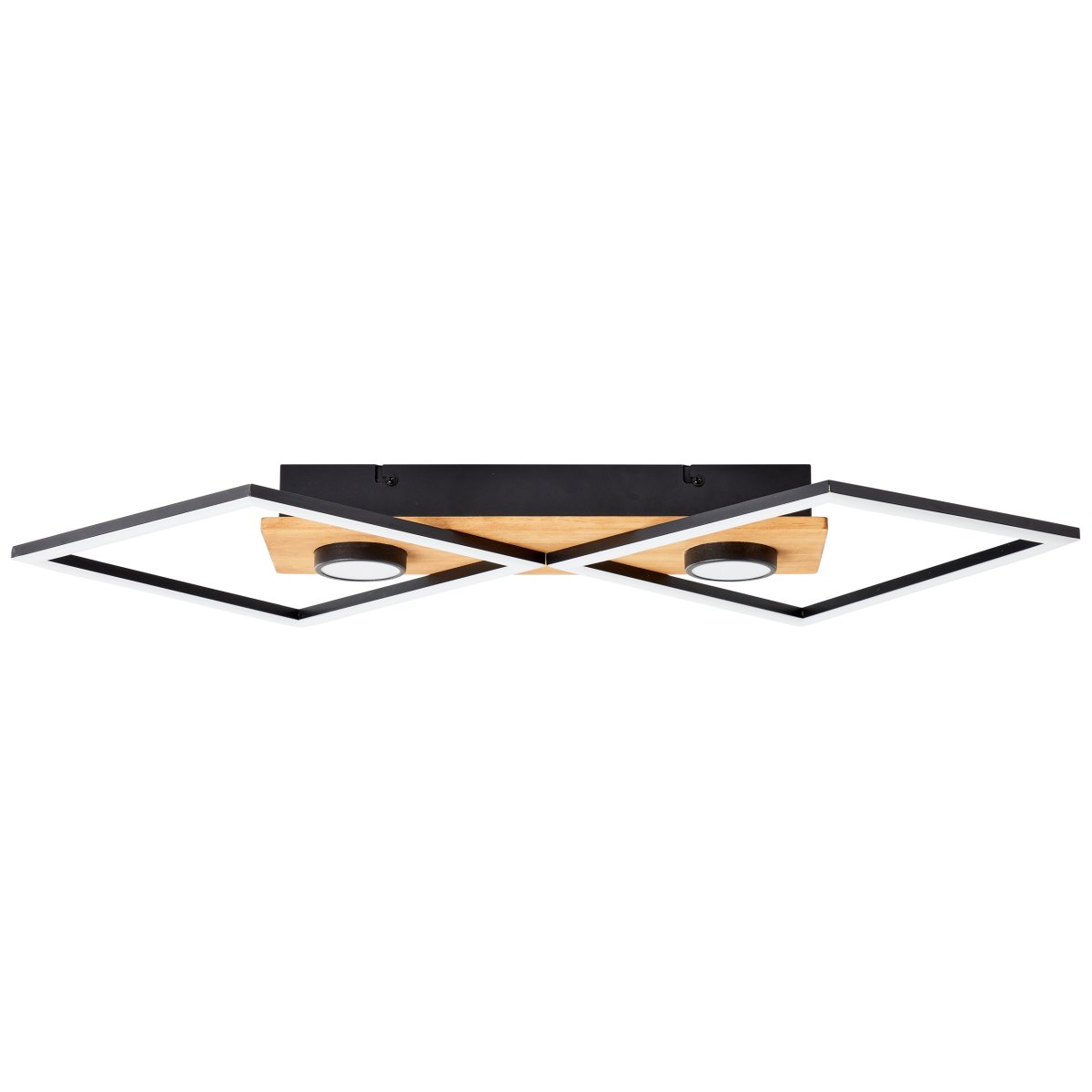 Woodbridge 70cm Bois plafonnier De Brilliant - La lumi&egrave;re est &eacute;quip&eacute;e d'un variateur &agrave; 3 niveaux, qui est contr&ocirc;l&eacute; via un interrupteur mural standard, permettant un r&eacute;glage pratique de la luminosit&eacute; selon les besoins.