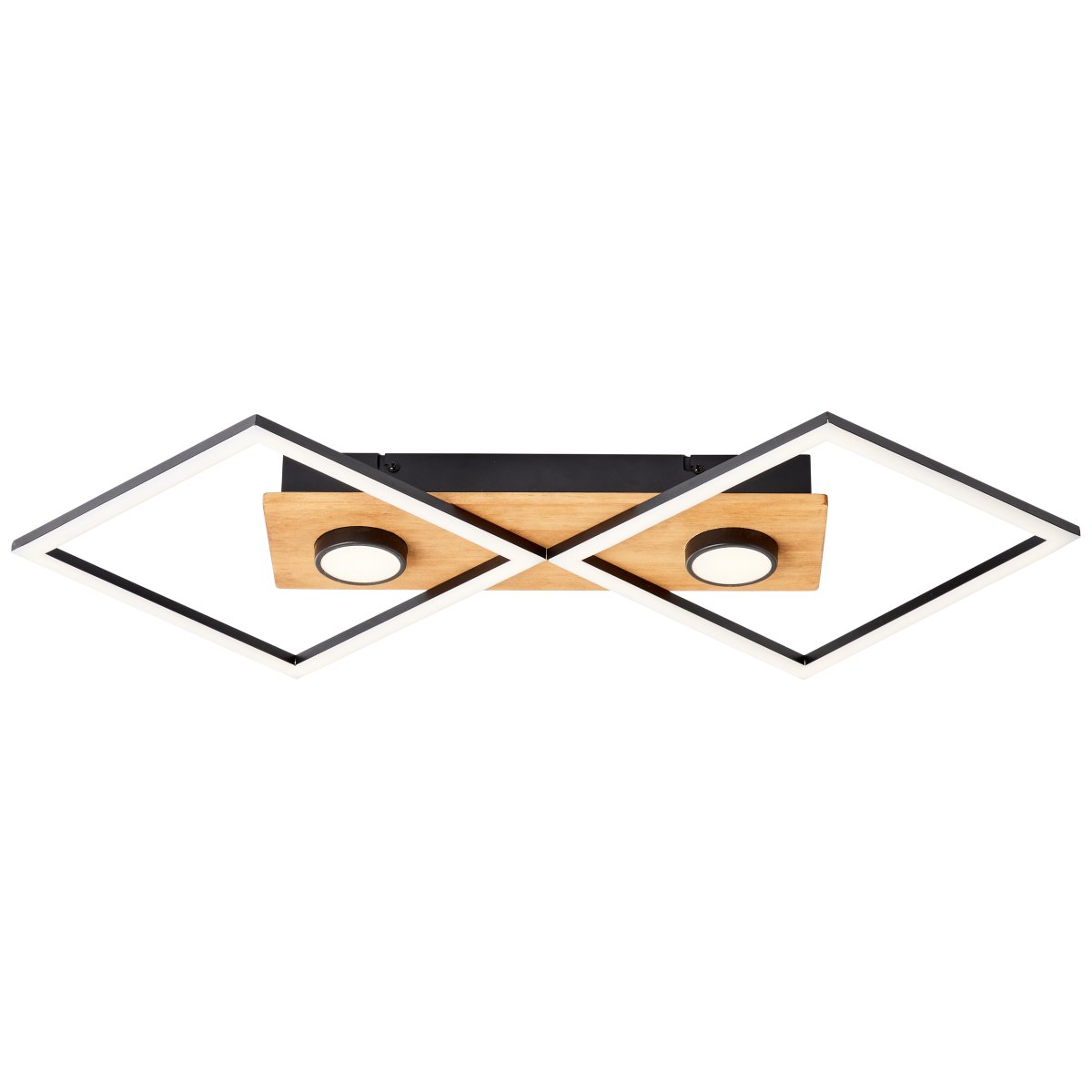 Woodbridge 70cm Bois plafonnier De Brilliant - La lumi&egrave;re est &eacute;quip&eacute;e d'un variateur &agrave; 3 niveaux, qui est contr&ocirc;l&eacute; via un interrupteur mural standard, permettant un r&eacute;glage pratique de la luminosit&eacute; selon les besoins.