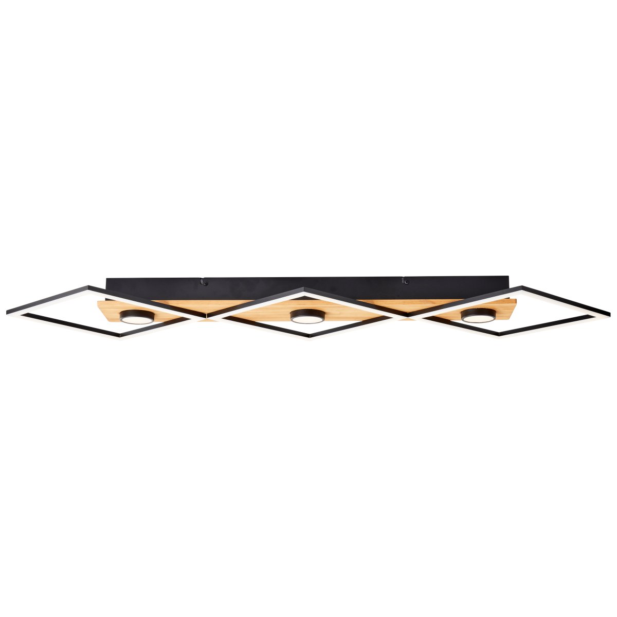 Woodbridge 106cm Bois plafonnier De Brilliant - La lumi&egrave;re est &eacute;quip&eacute;e d'un variateur &agrave; 3 niveaux, qui est contr&ocirc;l&eacute; via un interrupteur mural standard, permettant un r&eacute;glage pratique de la luminosit&eacute; selon les besoins.