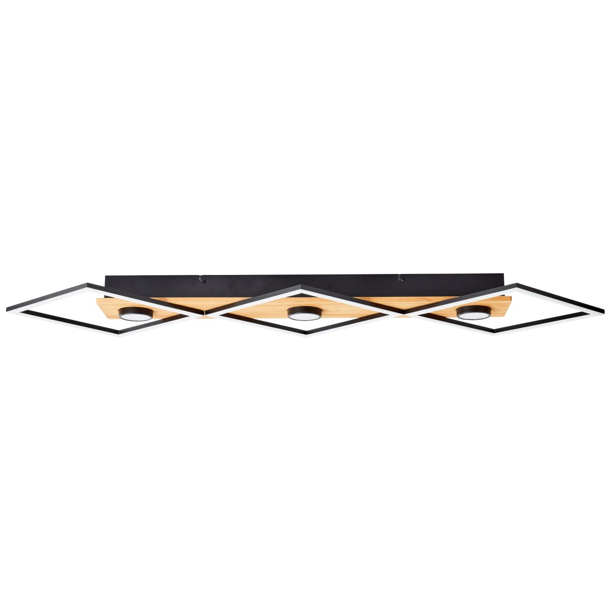 Woodbridge 106cm Bois plafonnier De Brilliant - La lumi&egrave;re est &eacute;quip&eacute;e d'un variateur &agrave; 3 niveaux, qui est contr&ocirc;l&eacute; via un interrupteur mural standard, permettant un r&eacute;glage pratique de la luminosit&eacute; selon les besoins.