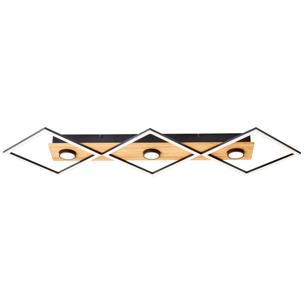 Woodbridge 106cm Bois plafonnier De Brilliant - La lumi&egrave;re est &eacute;quip&eacute;e d'un variateur &agrave; 3 niveaux, qui est contr&ocirc;l&eacute; via un interrupteur mural standard, permettant un r&eacute;glage pratique de la luminosit&eacute; selon les besoins.