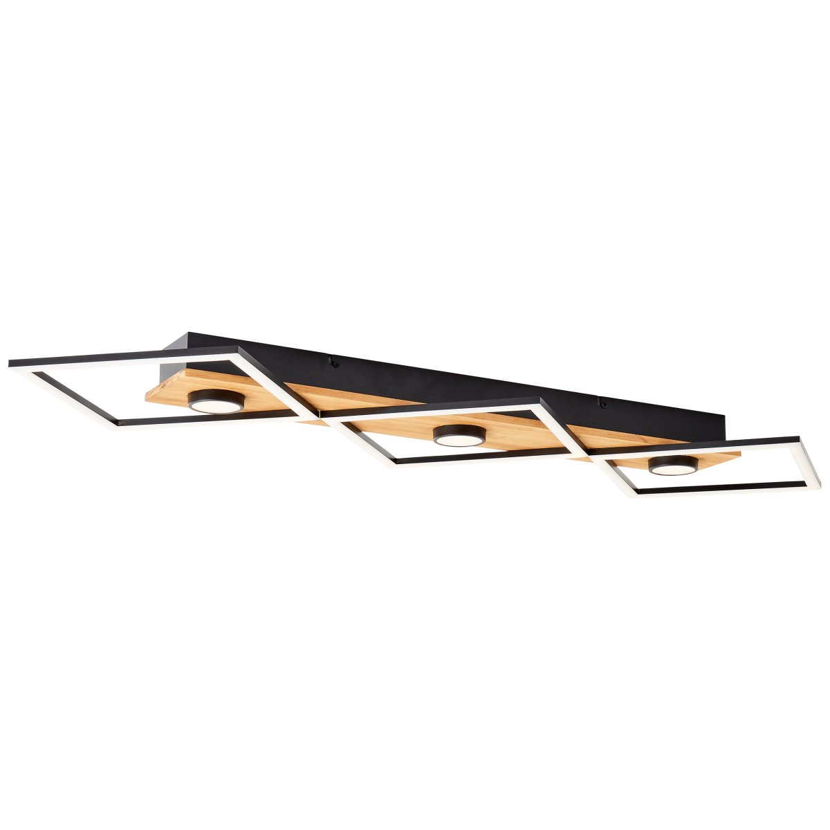 Woodbridge 106cm Bois plafonnier De Brilliant - La lumi&egrave;re est &eacute;quip&eacute;e d'un variateur &agrave; 3 niveaux, qui est contr&ocirc;l&eacute; via un interrupteur mural standard, permettant un r&eacute;glage pratique de la luminosit&eacute; selon les besoins.