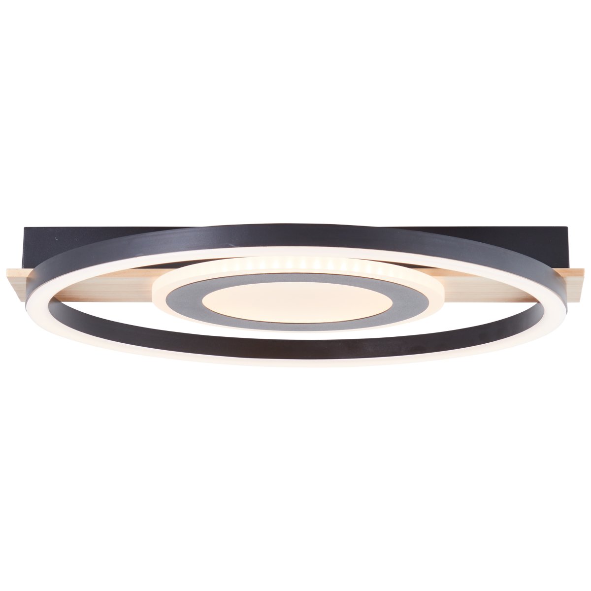 Maureen 40cm Noir plafonnier De Brilliant - Avec une technologie LED &eacute;conome en &eacute;nergie et une luminosit&eacute; de 2900 lumens, il est suffisamment lumineux pour servir de seule source de lumi&egrave;re dans les pi&egrave;ces de taille moyenne.