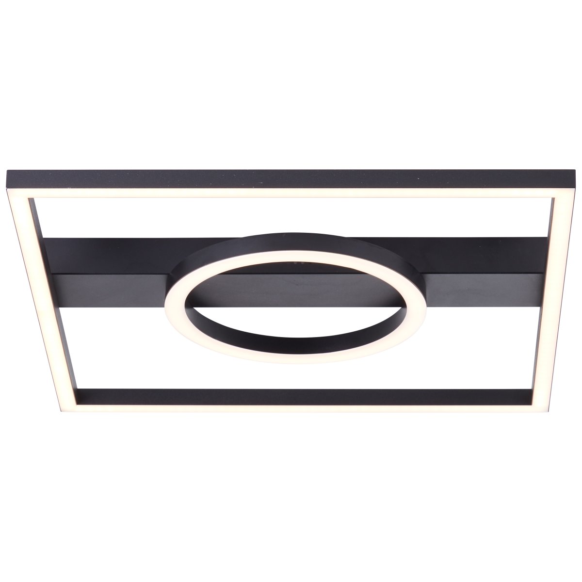 Maureen 40cm Noir plafonnier De Brilliant - Ce plafonnier moderne offre une lumi&egrave;re conviviale et accueillante qui s'int&egrave;gre aussi bien dans le couloir que dans le salon et la chambre.