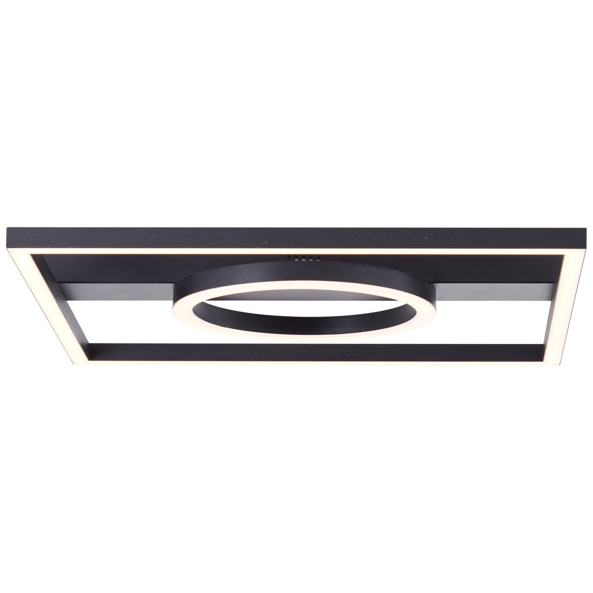 Maureen 40cm Noir plafonnier De Brilliant - Ce plafonnier moderne offre une lumi&egrave;re conviviale et accueillante qui s'int&egrave;gre aussi bien dans le couloir que dans le salon et la chambre.