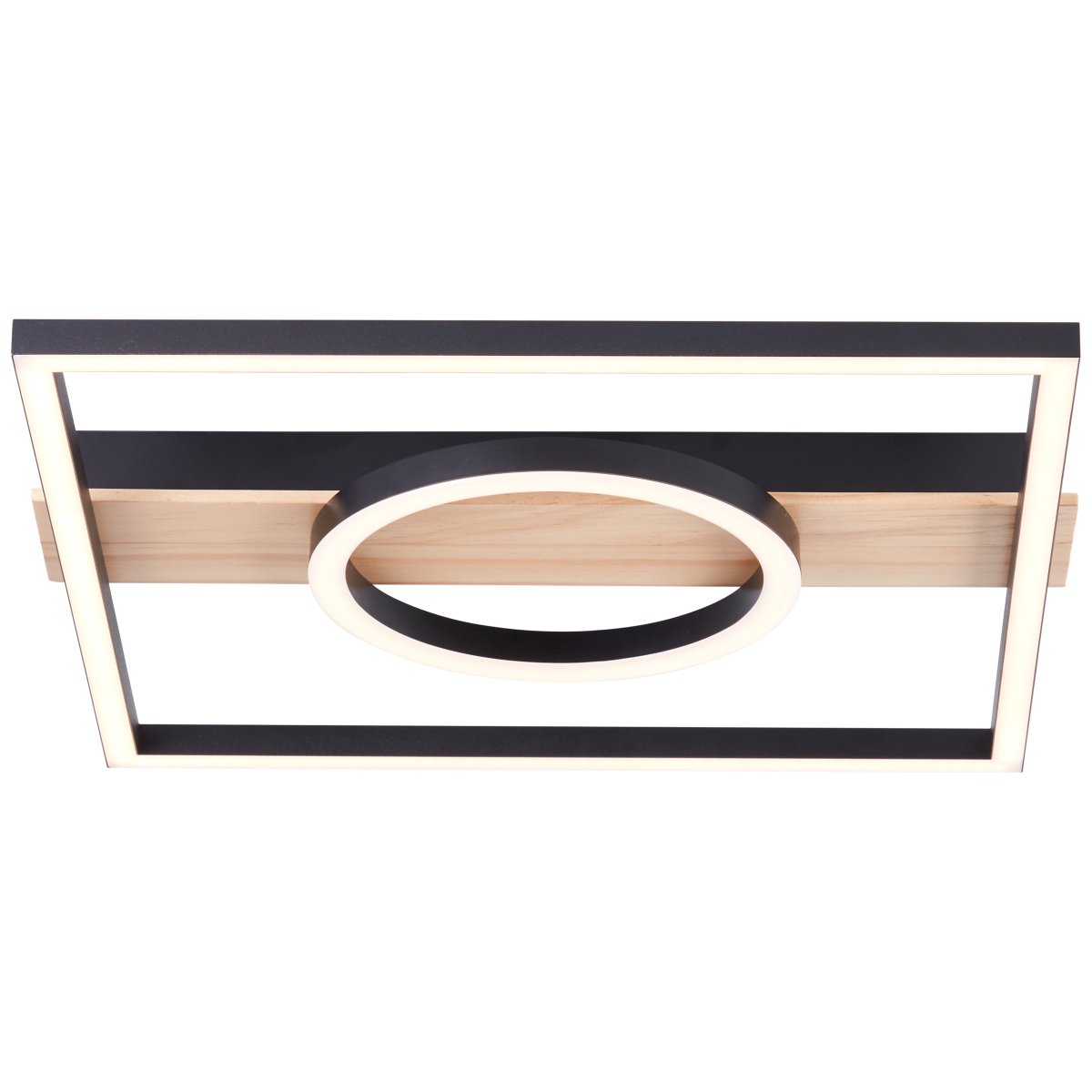 Maureen 42cm Noir plafonnier De Brilliant - Avec une luminosit&eacute; de 2700 lumens, il fournit une lumi&egrave;re optimale et la temp&eacute;rature de couleur blanc chaud de 3000 Kelvin cr&eacute;e une atmosph&egrave;re agr&eacute;able.