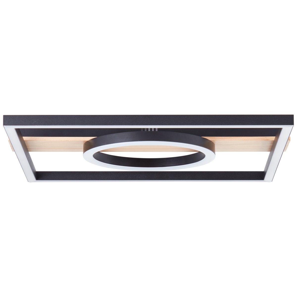 Maureen 42cm Noir plafonnier De Brilliant - Avec une luminosit&eacute; de 2700 lumens, il fournit une lumi&egrave;re optimale et la temp&eacute;rature de couleur blanc chaud de 3000 Kelvin cr&eacute;e une atmosph&egrave;re agr&eacute;able.