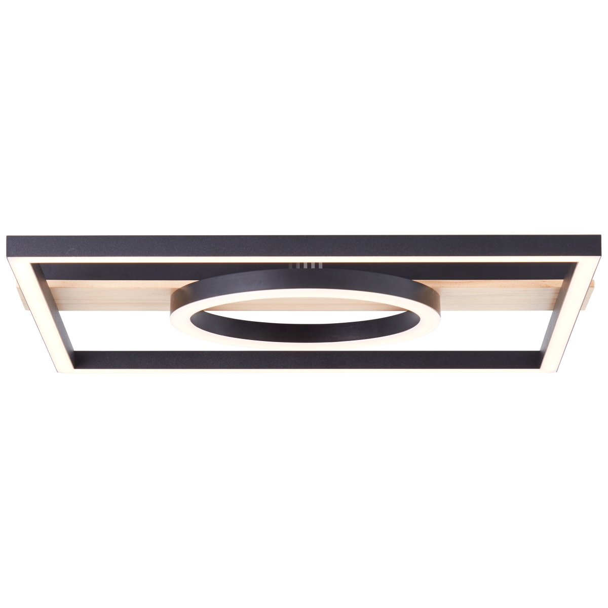 Maureen 42cm Noir plafonnier De Brilliant - Avec une luminosit&eacute; de 2700 lumens, il fournit une lumi&egrave;re optimale et la temp&eacute;rature de couleur blanc chaud de 3000 Kelvin cr&eacute;e une atmosph&egrave;re agr&eacute;able.