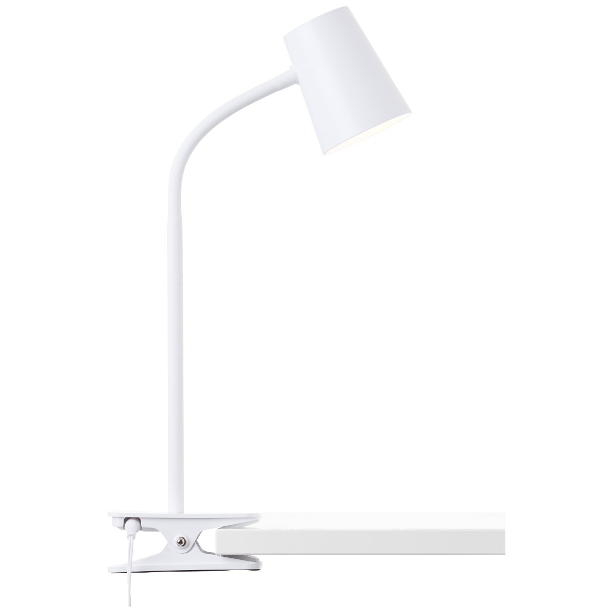 Adda Blanc lampe à pince De Brilliant - Découvrez la lampe à pince polyvalente Adda de Brilliant et apportez plus de lumière à votre maison ou à votre bureau !