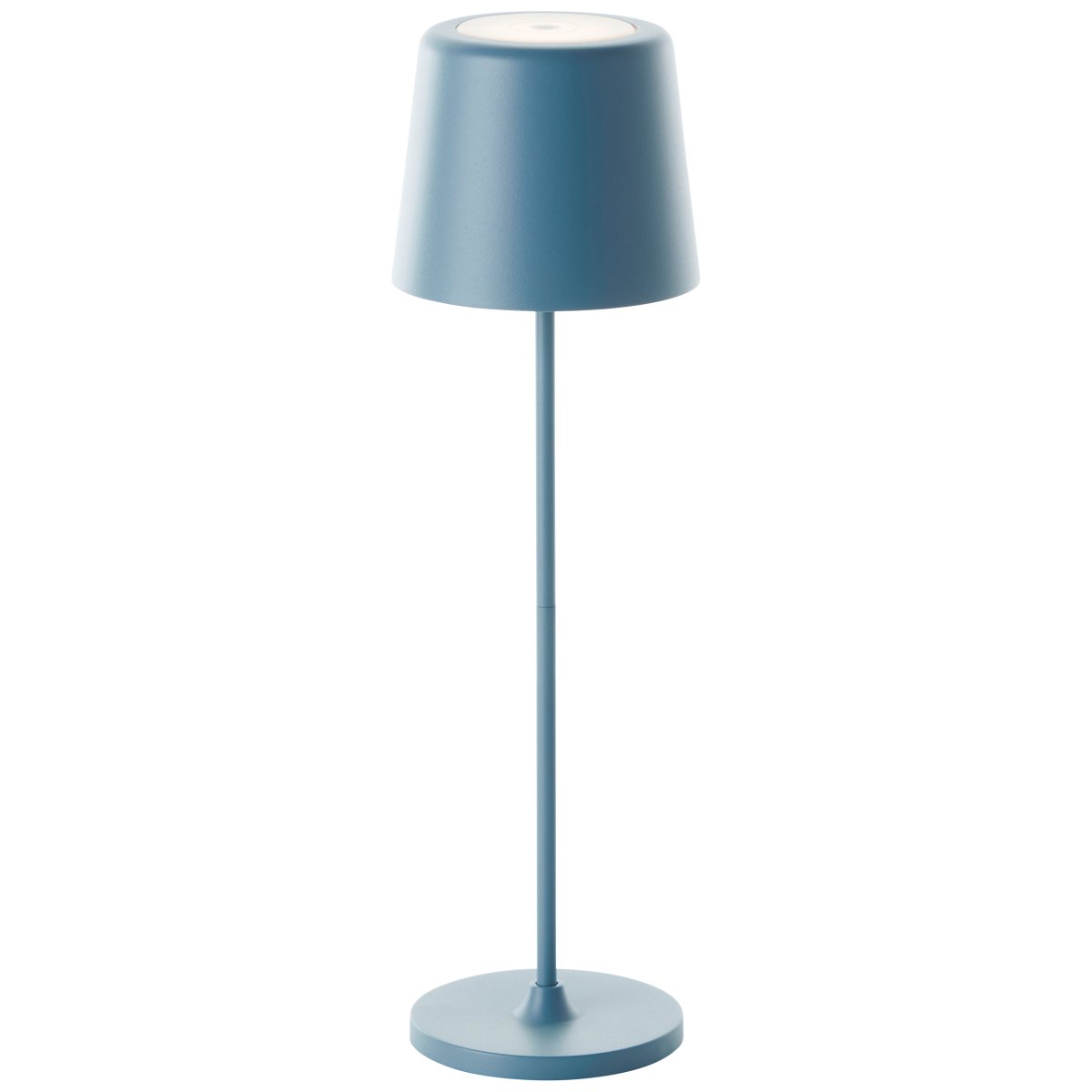 Kaami 37cm Bleu mat portable De Brilliant - La lampe de table LED portable Kaami en bleu mat ; La couleur donne &agrave; votre terrasse, balcon ou jardin une touche moderne.