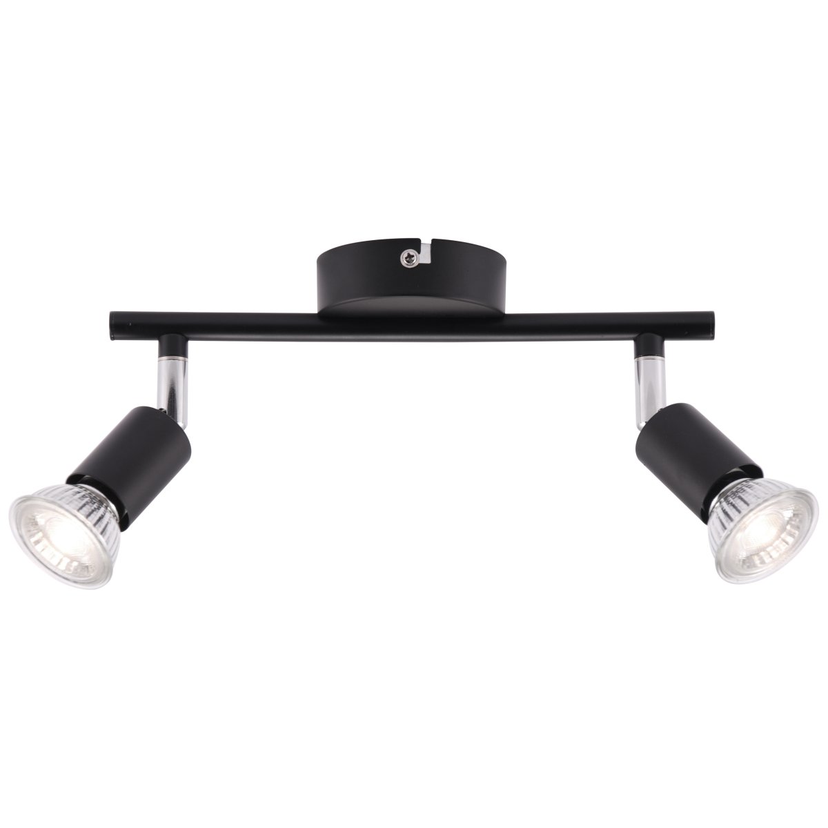 Prato 2 Noir mat spot De Brilliant - La lampe est en métal et présente un design élégant qui s'intègre bien dans les intérieurs modernes.