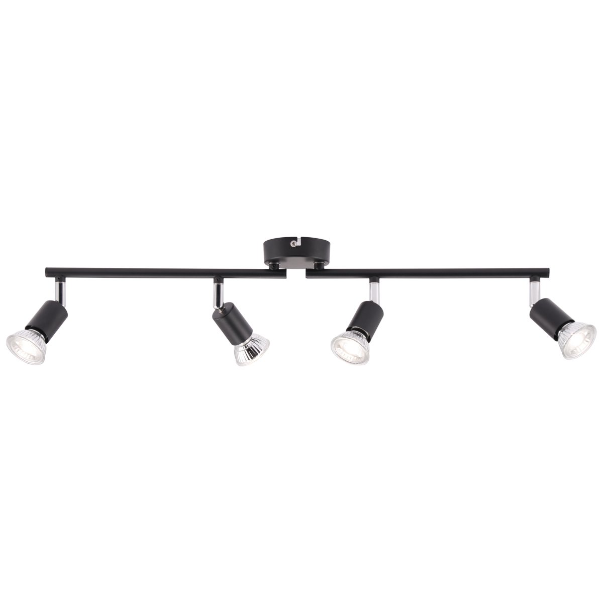 Prato 4 Noir mat spot De Brilliant - La lampe est en métal et présente un design élégant qui s'intègre bien dans les intérieurs modernes.