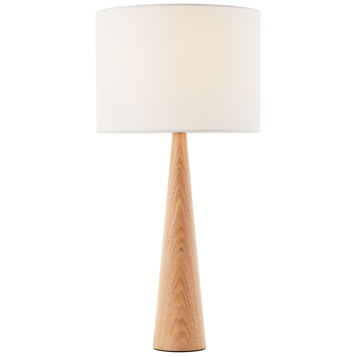Kirou 50cm Bois lampe de table De Brilliant - Cette élégante lampe de table avec un abat-jour blanc et une base en bois naturel crée une atmosphère chaleureuse et accueillante dans votre maison.