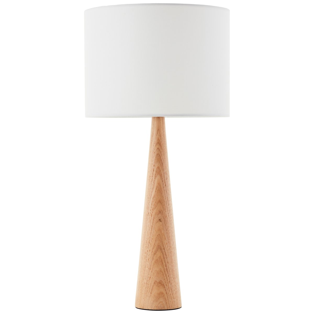 Kirou 50cm Bois lampe de table De Brilliant - Cette élégante lampe de table avec un abat-jour blanc et une base en bois naturel crée une atmosphère chaleureuse et accueillante dans votre maison.