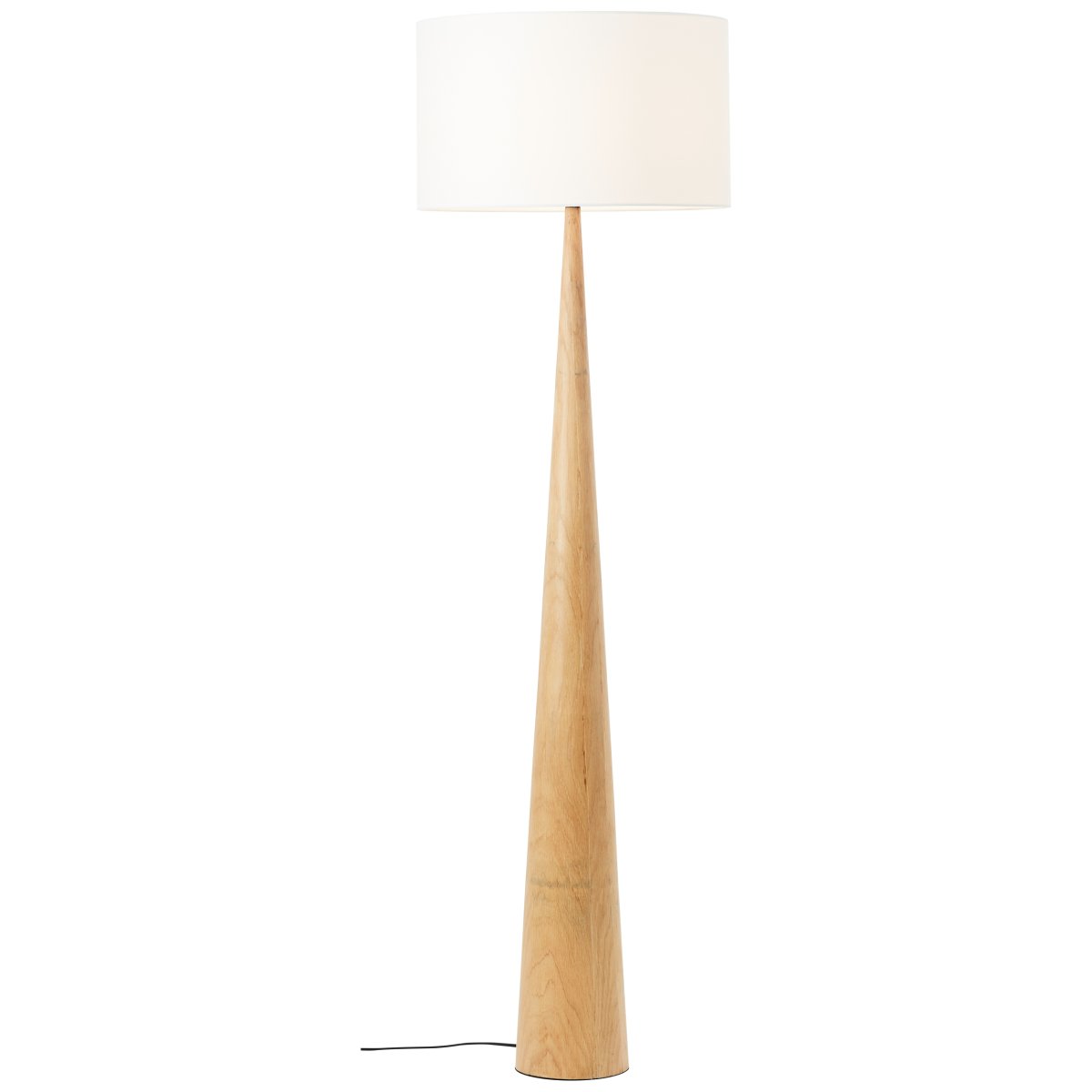 Kirou Bois lampadaire De Brilliant - La base en bois naturel est associée à un abat-jour en textile blanc pour créer une atmosphère chaleureuse et accueillante dans n'importe quelle pièce.
