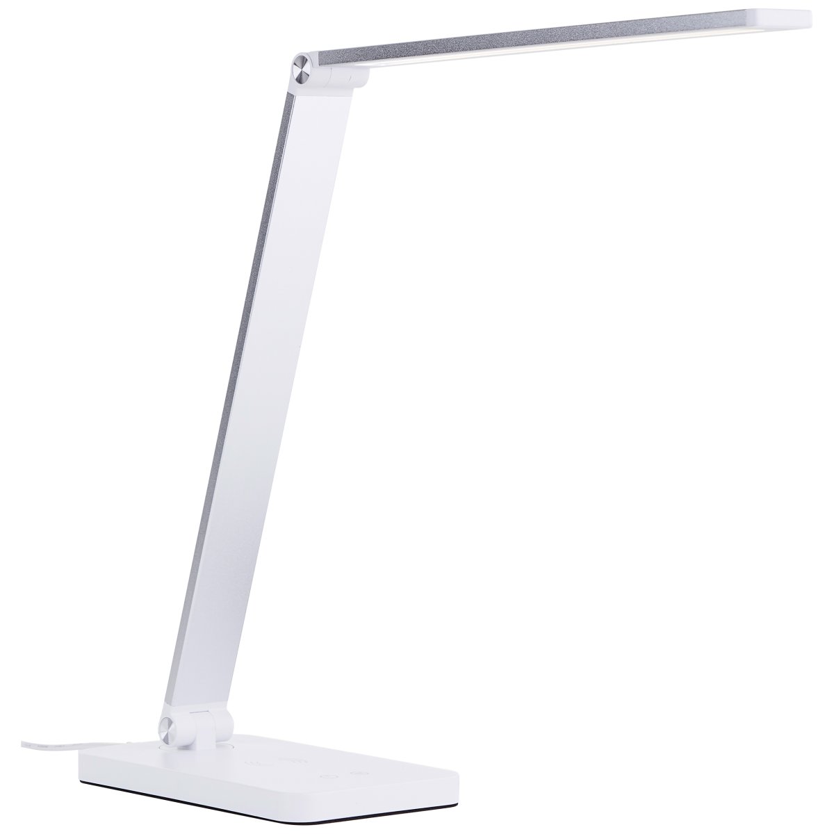 Florence 38cm Blanc lampe de bureau De Brilliant - La lumi&egrave;re est dot&eacute;e d'un variateur tactile &agrave; 3 niveaux pour le contr&ocirc;le de la luminosit&eacute; et offre une lumi&egrave;re blanche chaude et lumi&egrave;re du jour.