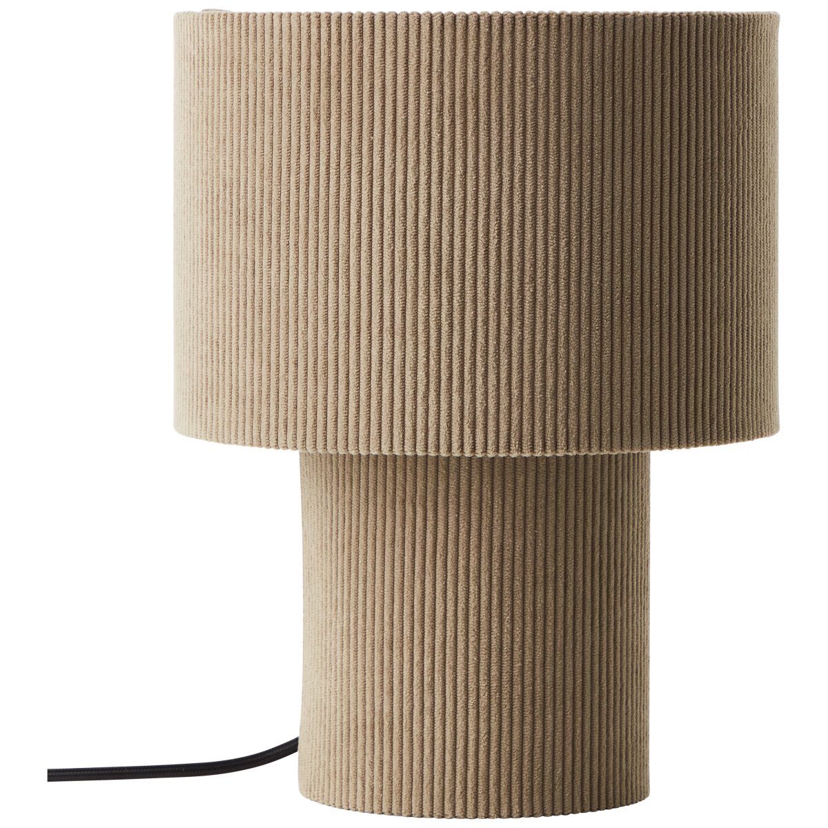 Tony 30cm Brun lampe de table De Brilliant - Fabriqu&eacute;e en velours c&ocirc;tel&eacute; de haute qualit&eacute;, la lampe est douce au toucher et distribue la lumi&egrave;re uniform&eacute;ment.