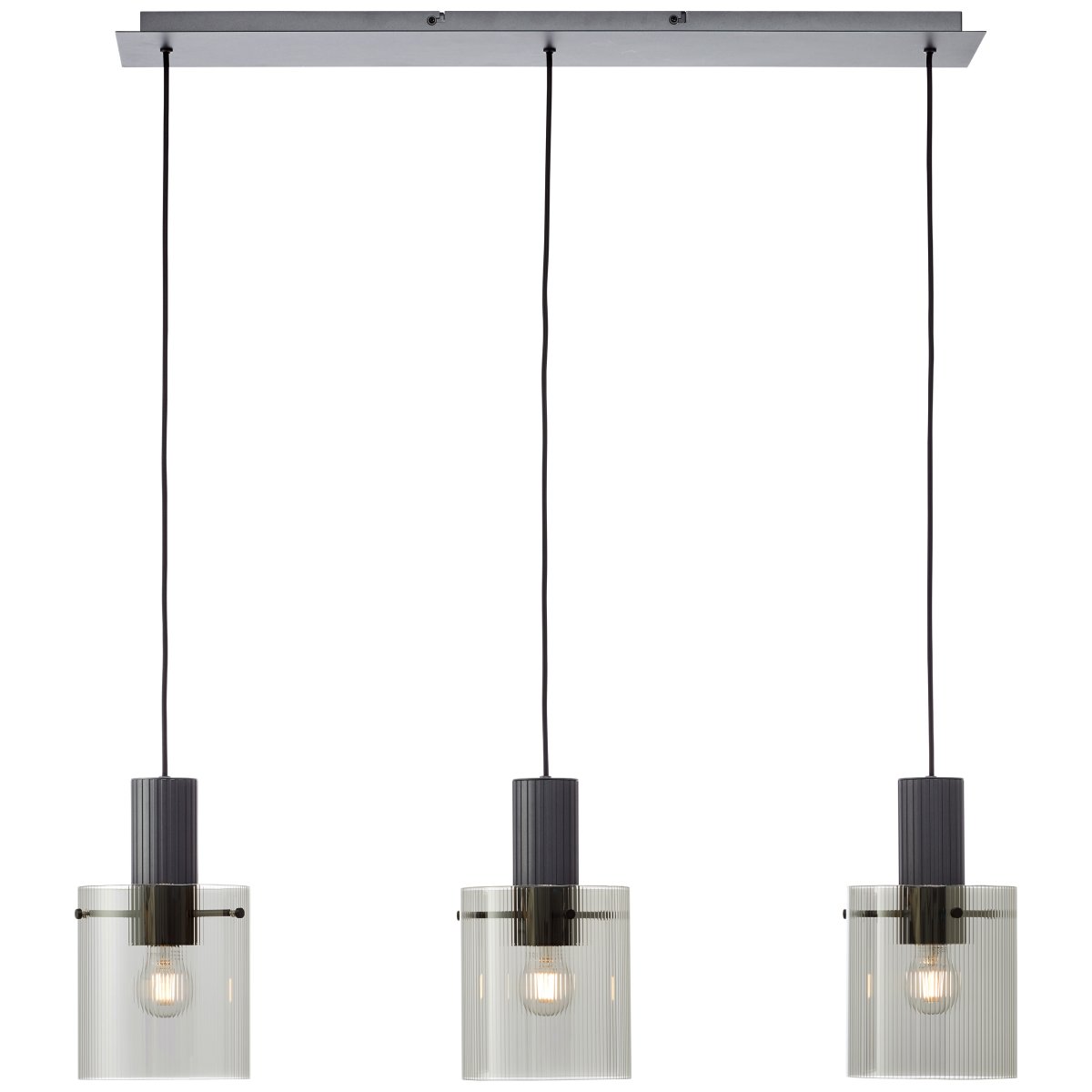 Riffelini 98cm Anthracite suspension De Brilliant - Le design simple mais &eacute;l&eacute;gant de la lampe s'int&egrave;gre dans la plupart des styles d'int&eacute;rieur.