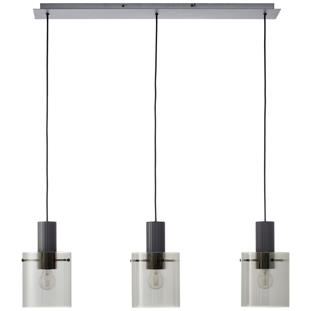 Riffelini 98cm Anthracite suspension De Brilliant - Le design simple mais &eacute;l&eacute;gant de la lampe s'int&egrave;gre dans la plupart des styles d'int&eacute;rieur.