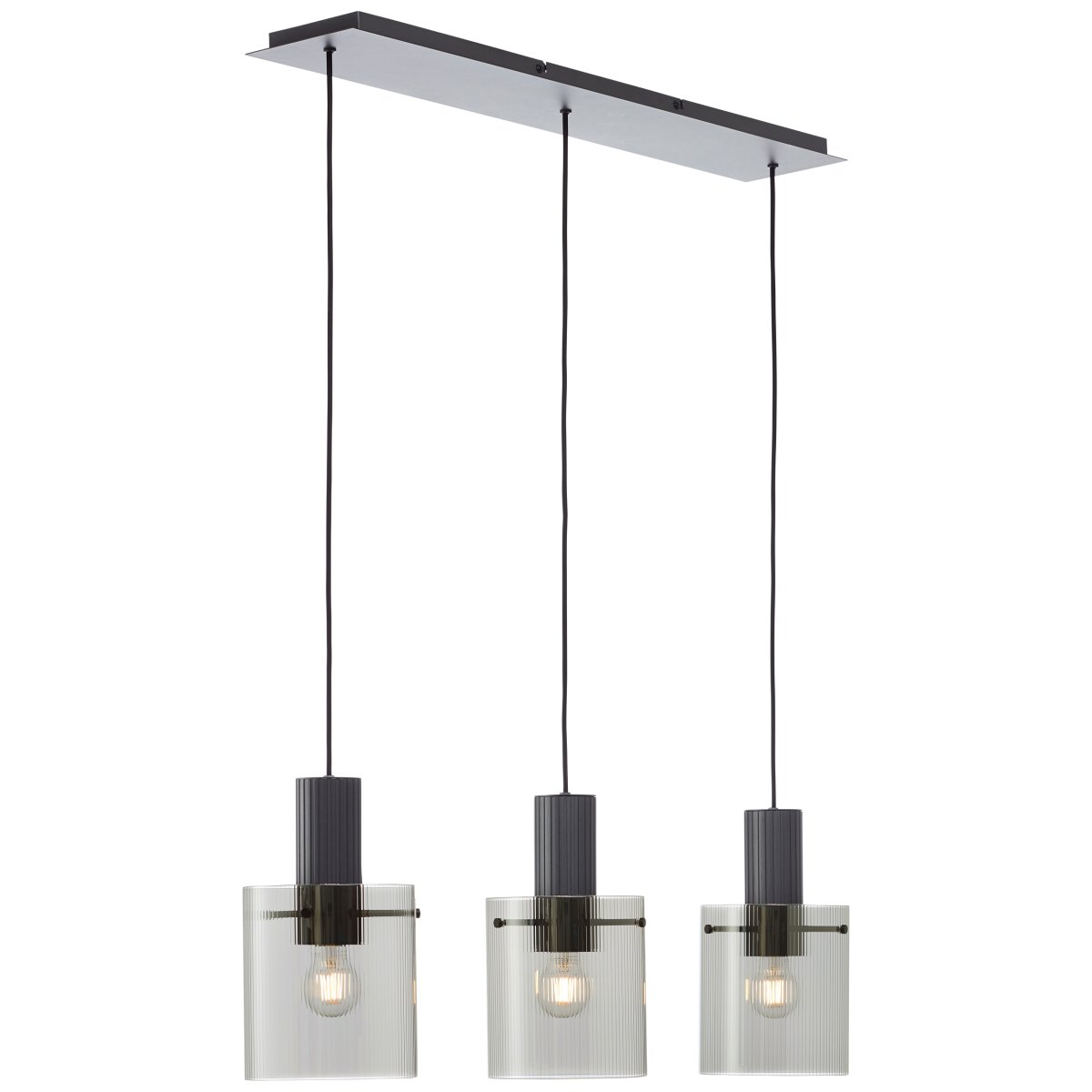 Riffelini 98cm Anthracite suspension De Brilliant - Le design simple mais &eacute;l&eacute;gant de la lampe s'int&egrave;gre dans la plupart des styles d'int&eacute;rieur.