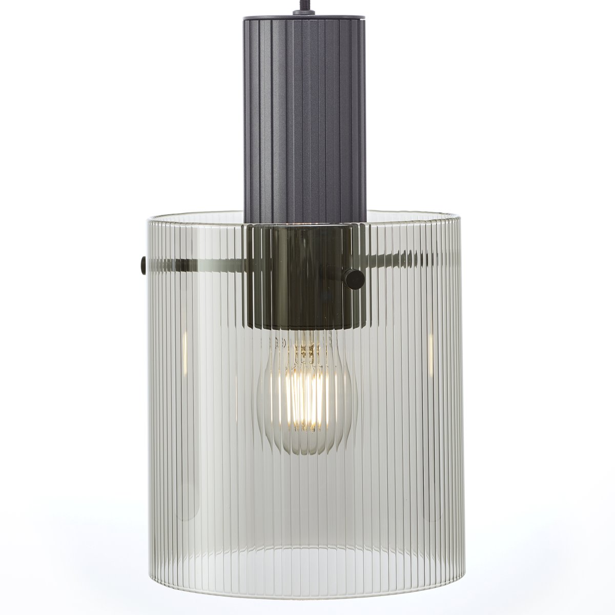 Riffelini 98cm Anthracite suspension De Brilliant - Le design simple mais &eacute;l&eacute;gant de la lampe s'int&egrave;gre dans la plupart des styles d'int&eacute;rieur.