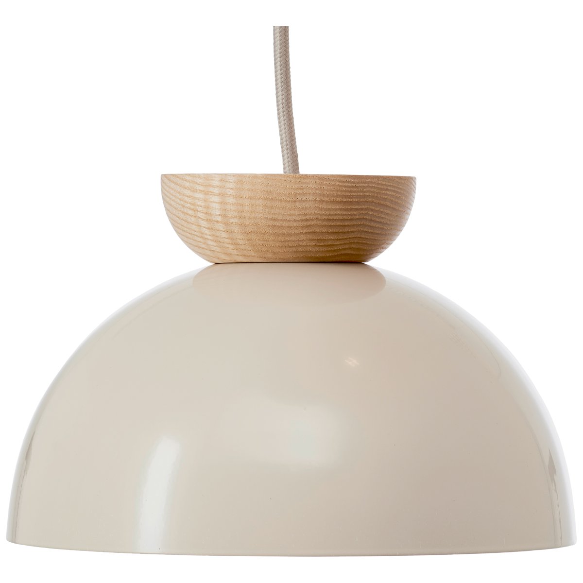 Nalam Ø45 Beige suspension De Brilliant - Fabriqué en métal et en bois, il donne à n'importe quelle pièce une impression élégante et chaleureuse.