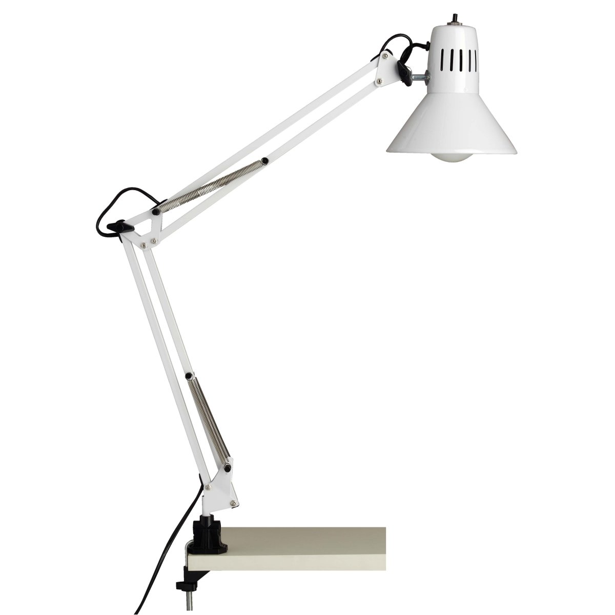 Hobby 70cm Blanc lampe de bureau De Brilliant - La lampe est équipée d'un bouton-poussoir pratique pour une utilisation simple et rapide et est fournie avec un câble d'alimentation de 1,6 mètre.