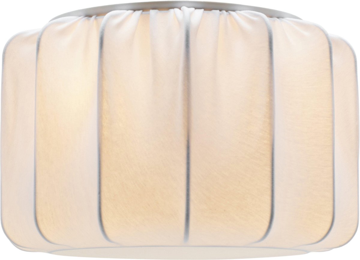 Iris Ø30 Blanc plafonnier De PR Home - Le diam&egrave;tre de l'&eacute;cran est de 30 cm et la hauteur est de 21 cm.