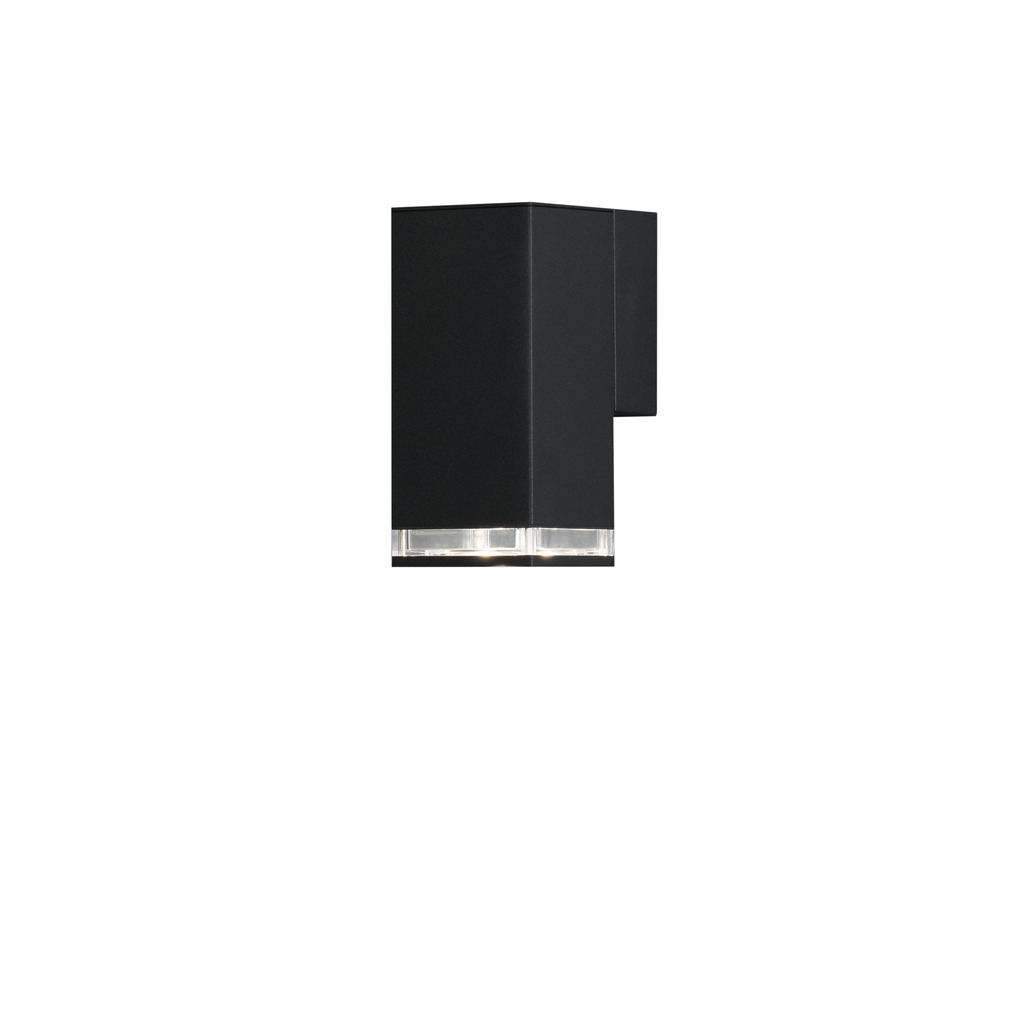 Pollux Noir lampe d’extérieur De Konstsmide - La lampe dirige la lumière vers le bas et crée une lueur douce et agréable qui offre sécurité et élégance dans les espaces extérieurs.